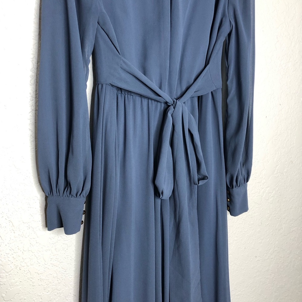 Baltic Born Lydia blue v neckline long sleeve maxi dress size Large NWT - Picture 14 of 16